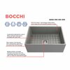 Bocchi Contempo Farmhouse Apron Front Fireclay 27 in. Single Bowl Kitchen Sink in Matte Gray 1356-006-0120